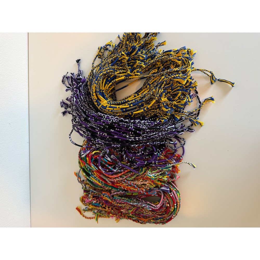Bulk Lot Handmade Woven Friendship Bracelets Colorful Boho Festival Jewelry New